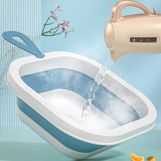 Space-Saving Foldable Baby Wash Basin, Lightweight & Easy to Clean 28×28 Cm)
