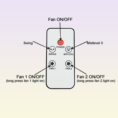 Electric Fan Desktop Double-Head Powerful Air (1 Pc / With Remote / Plug and Play)