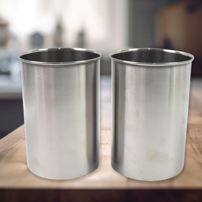 Stainless Steel Airtight Containers with See Through Lid (2 Pc Set / 1000 ML)