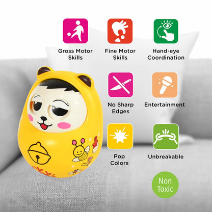 Musical Roly Poly Toy for Babies – Push & Shake Wobbling Doll