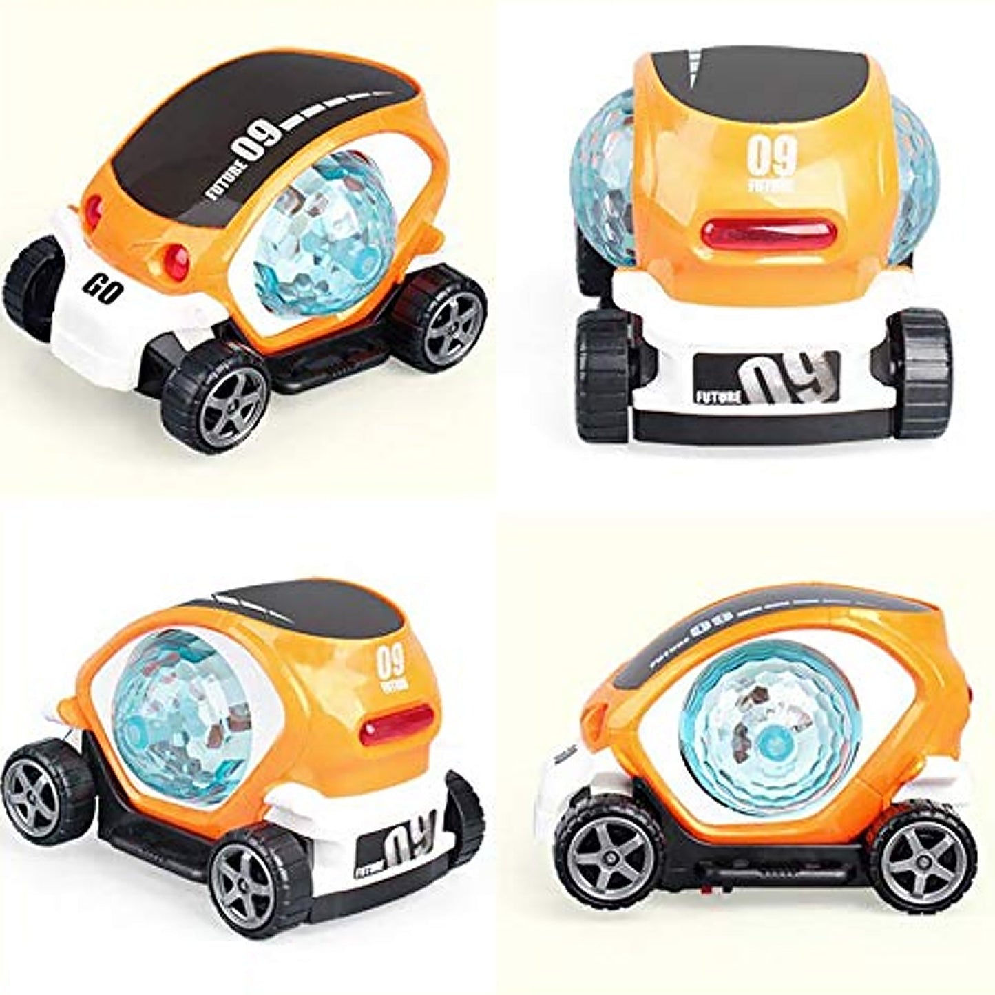 360° Rotating Stunt Car Toy – Bump & Go (1 Pc, Battery Not Included)