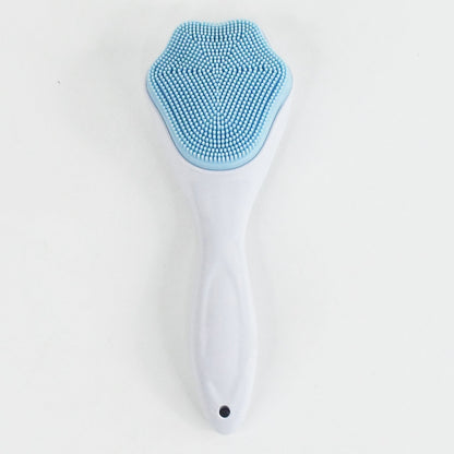 Silicone Face Scrubber Exfoliating Brush, Manual Handheld Facial Cleansing (1 Pc)