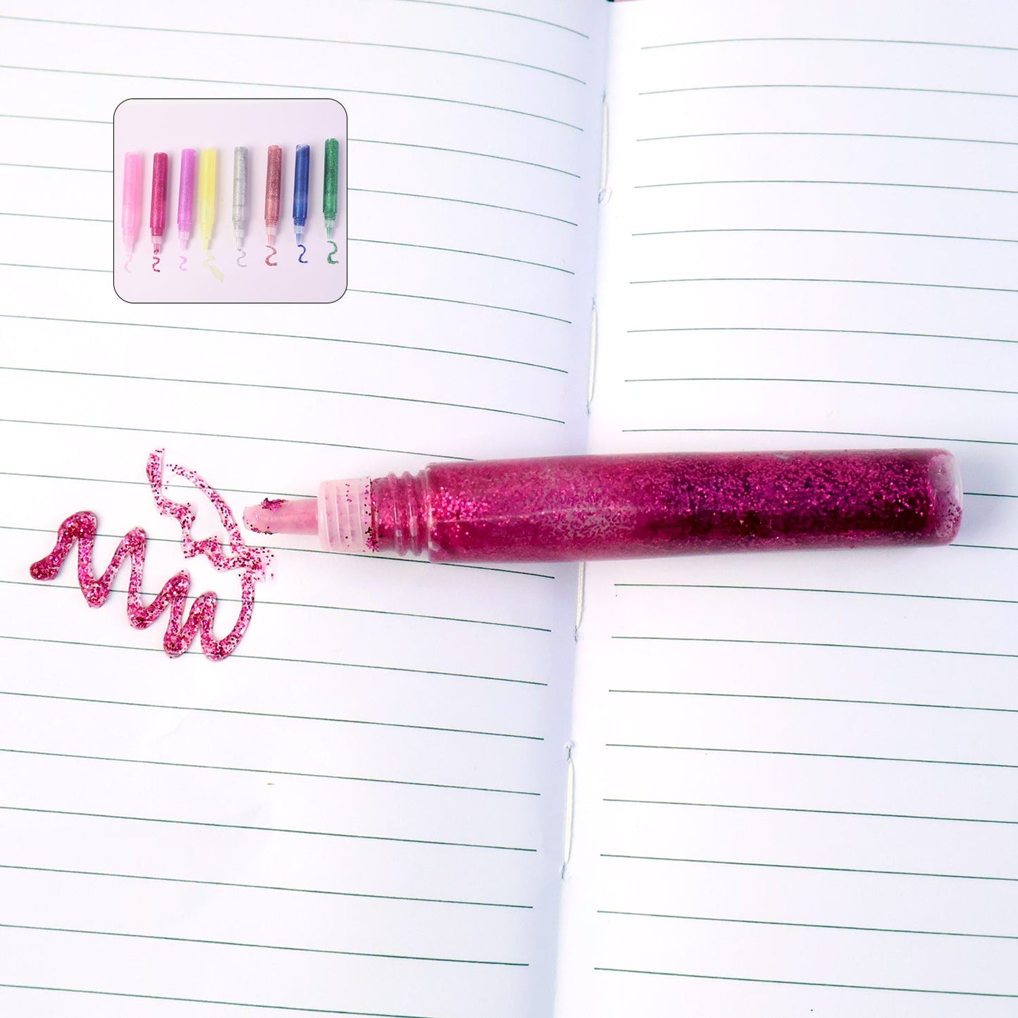 Vibrant glitter glue pens for creative crafting