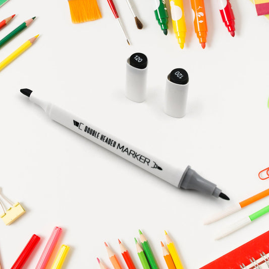 24-Color Double-Ended Art Markers Set for Kids & Adults (24 Pc)