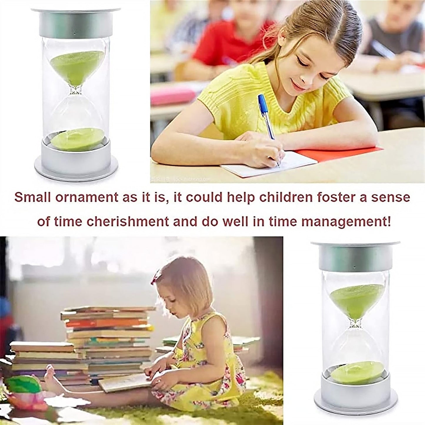 45-Minute Green Sand Timer – Hourglass Time Management Tool (Color: Green)