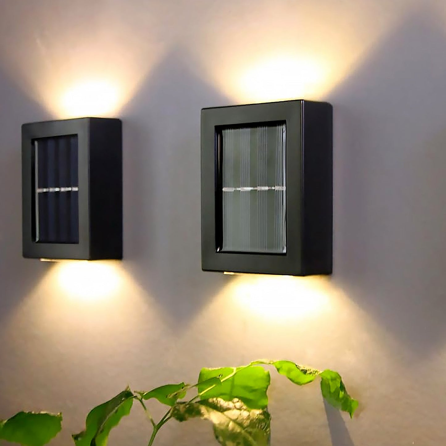 Solar Wall Lights Small Fence Lights Solar Powered Up Down LED Porch Light  (1 Pc)