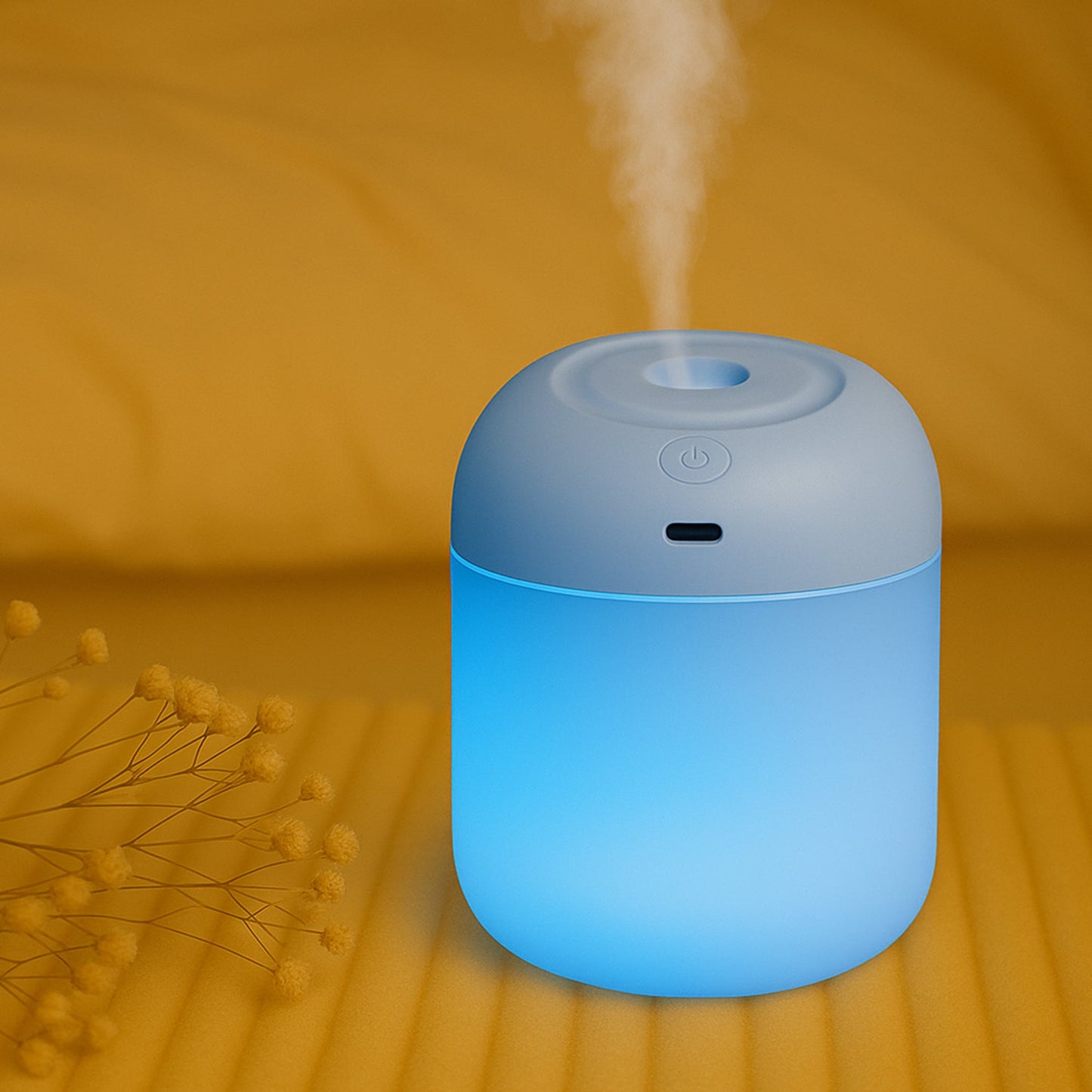 Portable Mini USB Humidifier with Light – Cool Mist & Essential Oil Diffuser (250ML)