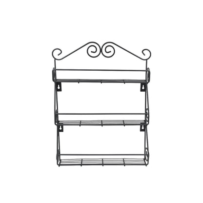 Big Wall Mounted Iron Wall Shelf with 3 Storage Racks for Kitchen