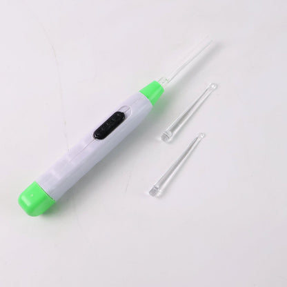 LED light earpick with tweezer