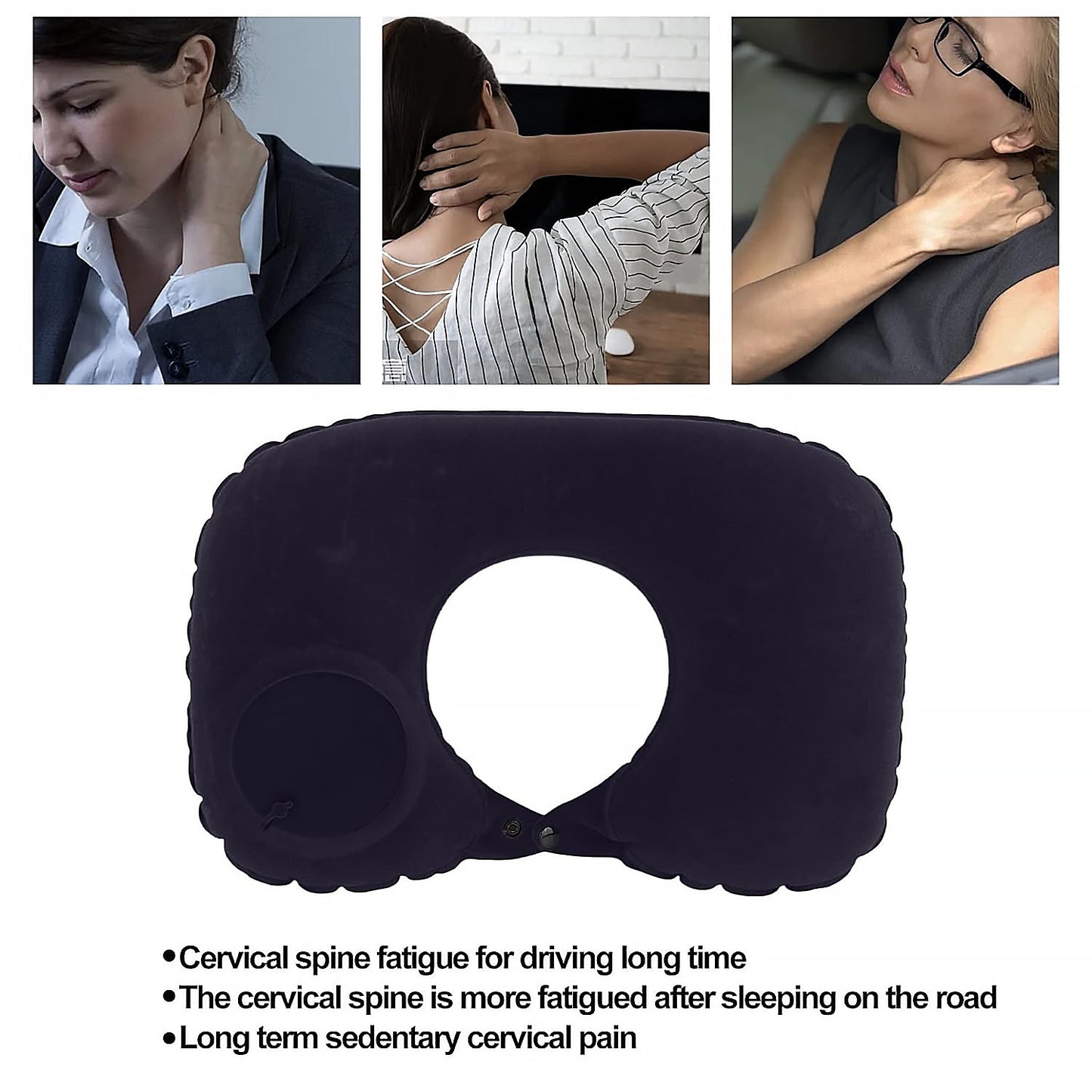 3-in-1 Travel Sleeping Kit with Neck Pillow, Eye Mask & Earplugs