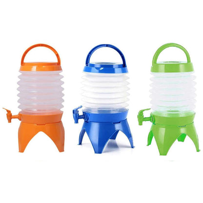 Collapsible Beverage Container with Tap Cold Drink Dispenser 3.5L Multicolor