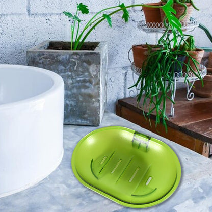 Wall-Mounted Plastic Soap Dish Holder for Bathroom & Kitchen