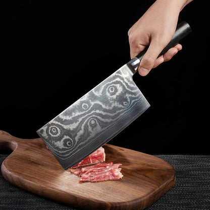 Stainless Steel Chef Damascus Cleaver Vegetable Knife (12 Inch)