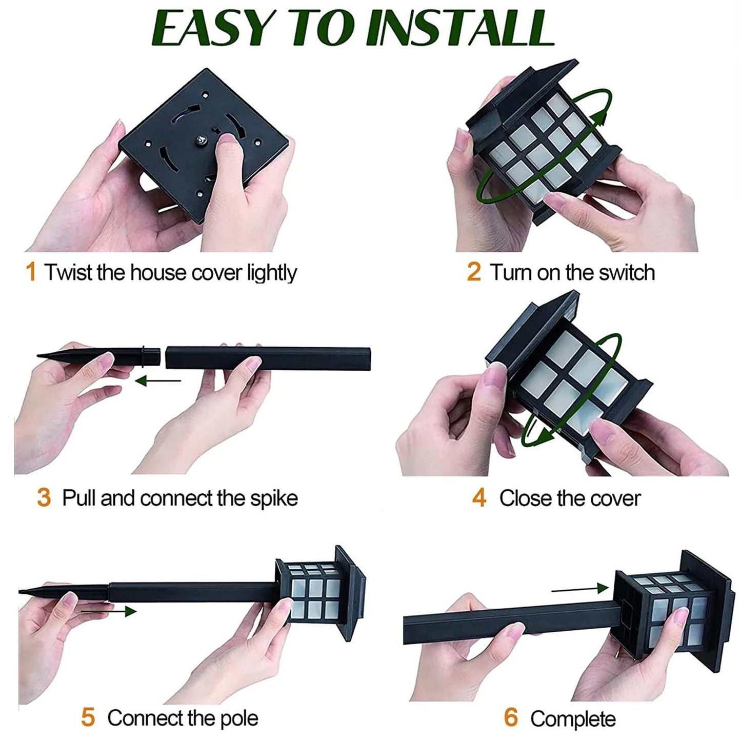 Solar Garden Lights, Outdoor Solar Landscape Lights (Pack of 2)