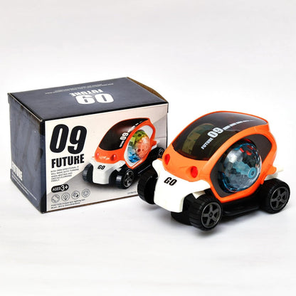 360° Rotating Stunt Car Toy – Bump & Go (1 Pc, Battery Not Included)