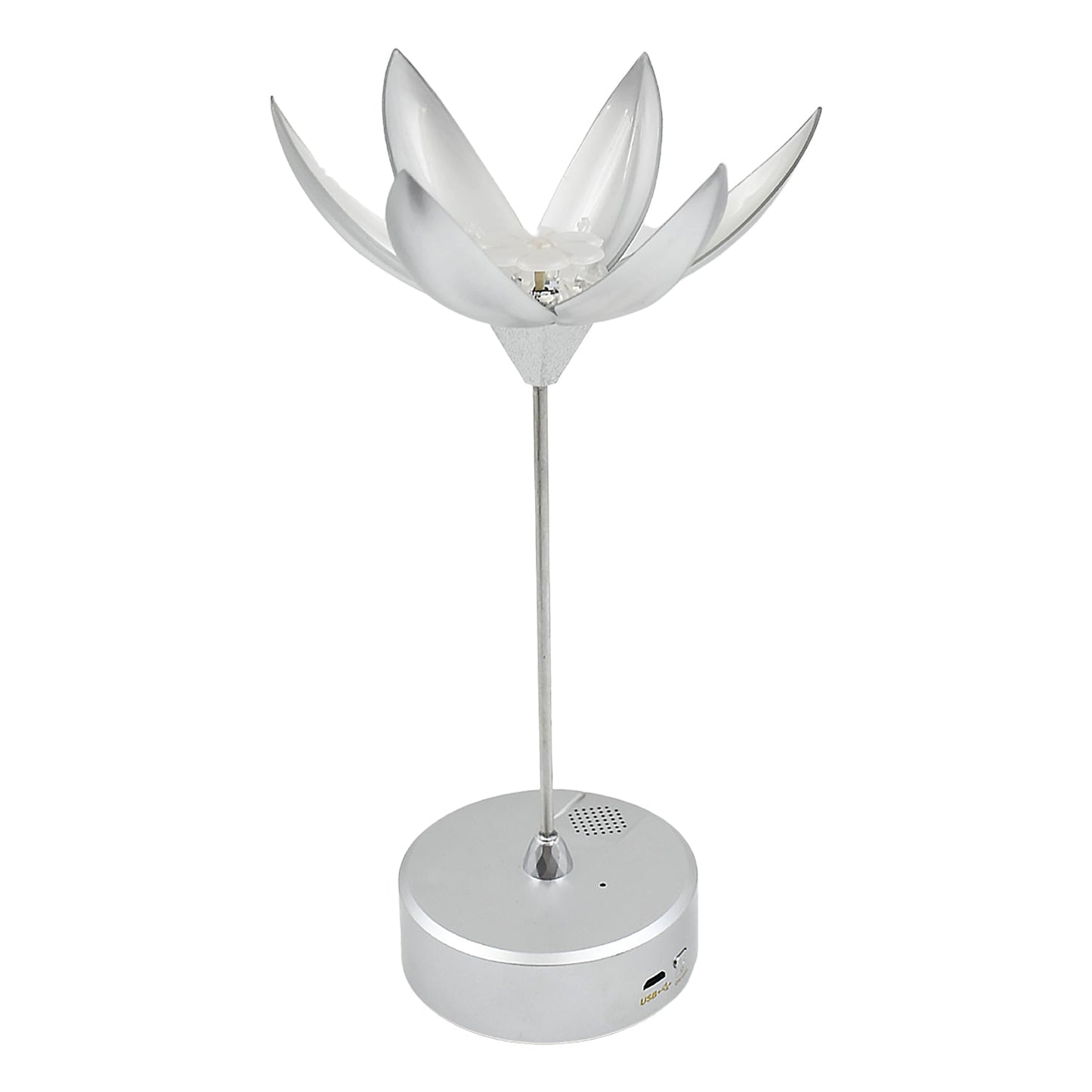 Lotus Flower Lamp with Music, Touch Open and Close, USB Rechargeable (1 Pc)