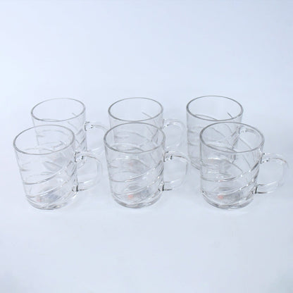 Glass Coffe & Tea Cup / Mug Enjoy Your Drink Style, Water glass (6 pcs Set / 220 ML)