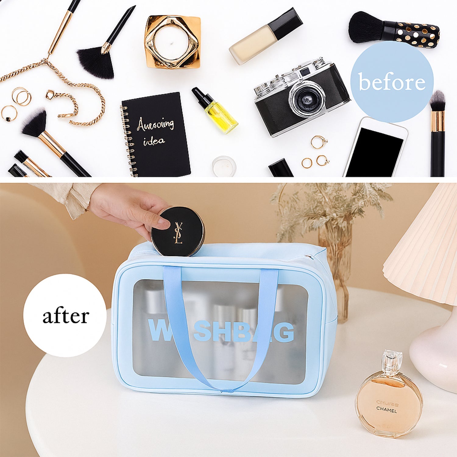 3 Pc Travel Toiletry Bag Set 