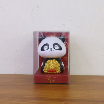 Solar Powered Moving Panda Car Dashboard Decoration – 1 Pc