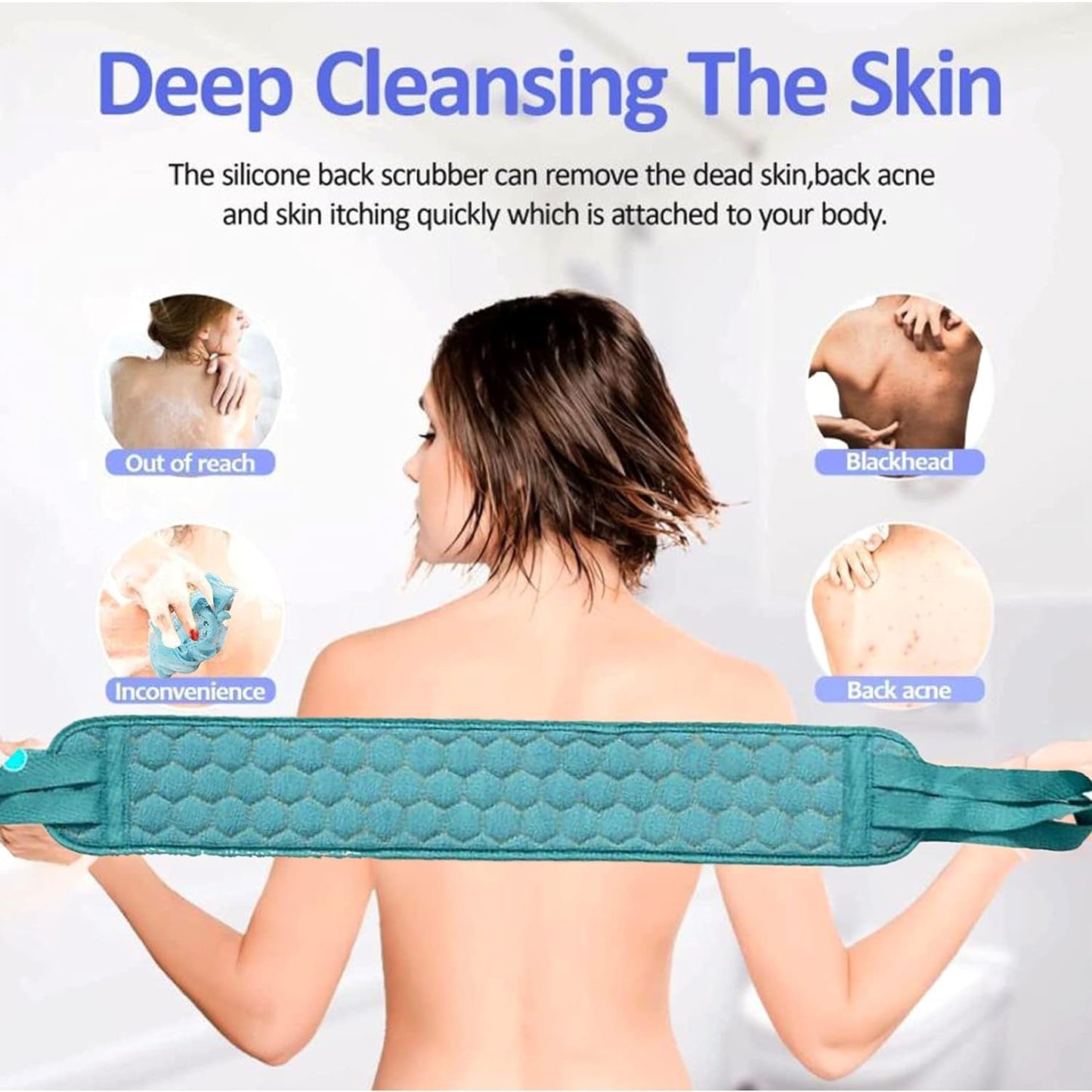 Bath Shower Scrubber Set – Dual-Sided Loofah Sponge & Bath Brush Deep Clean (2 Pcs)