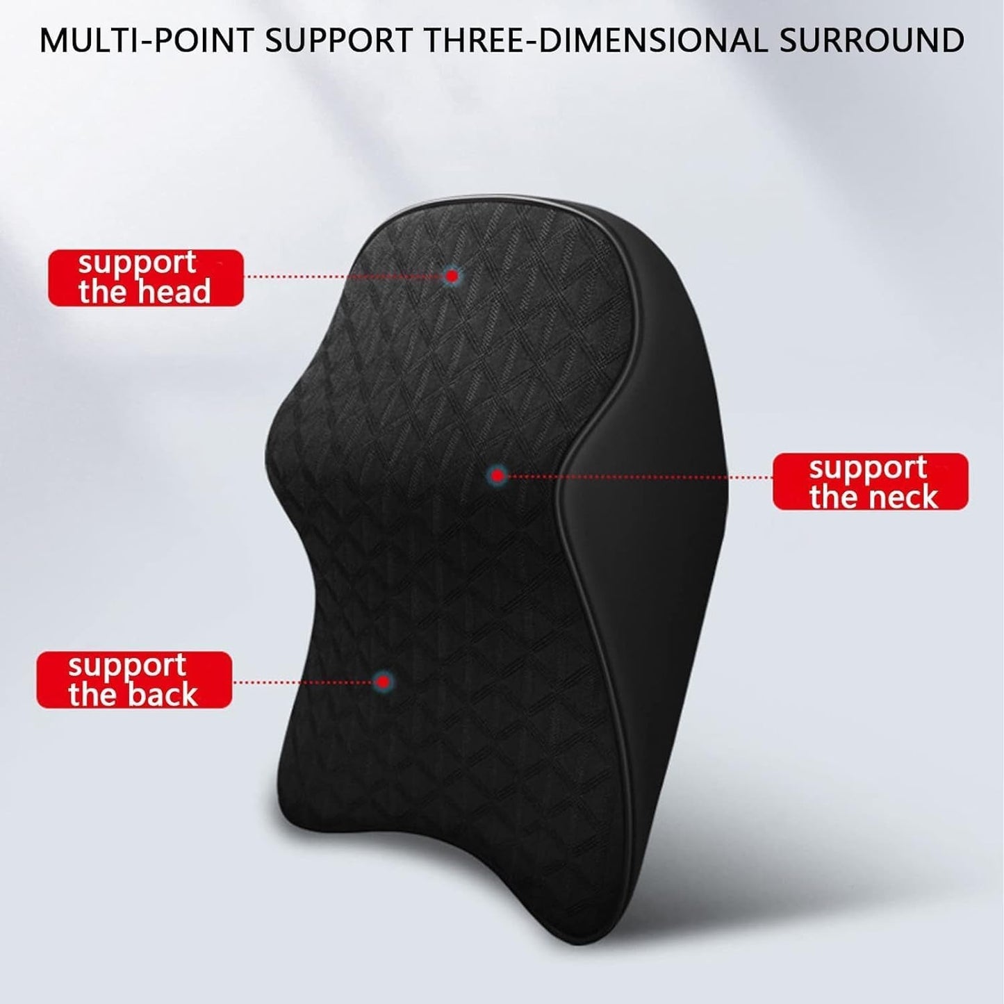 Ergonomic Car Seat Headrest Neck Support Cushion (1 Pc)