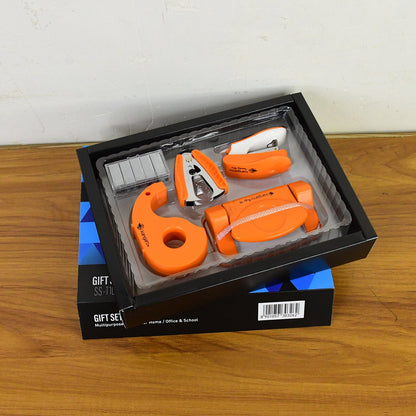 Kangaro 5-in-1 Stationery Gift Set Stapler, Staples, Staple Remover, Tape Dispenser