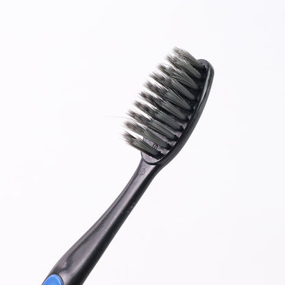 Soft Toothbrush with Plastic Round Box for Adults & Kids (Set of 10 Pcs)