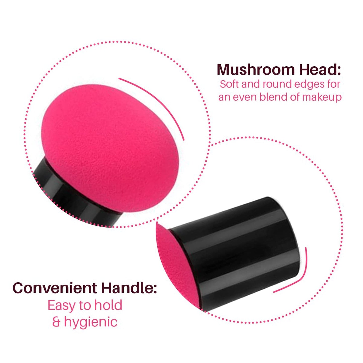 Professional Makeup Sponge Puff with Handle (1 Pc)