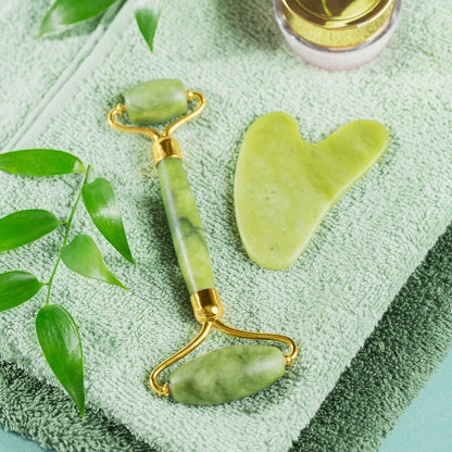 Jade Roller & Gua Sha – Natural Facial Massager for Anti-Aging & Skin Glow