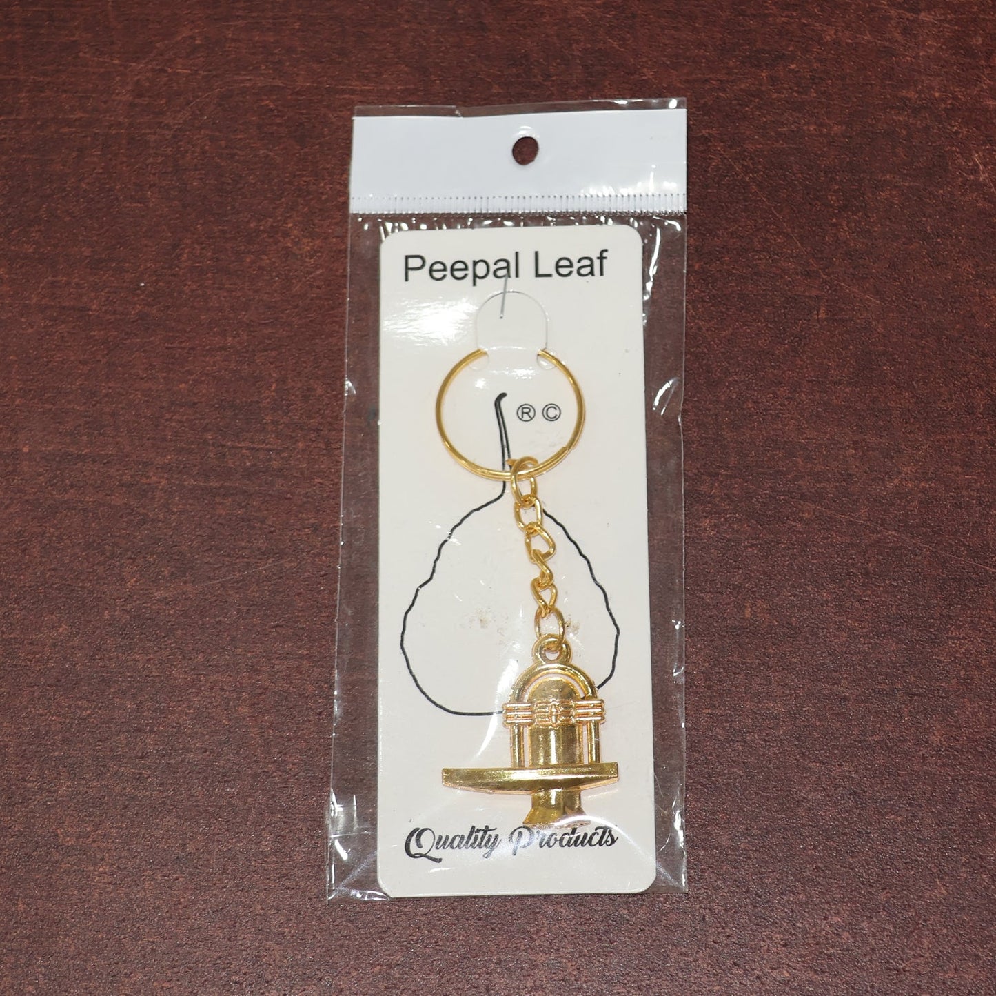 Shivling Golden Metal Keychain (1 Pc)