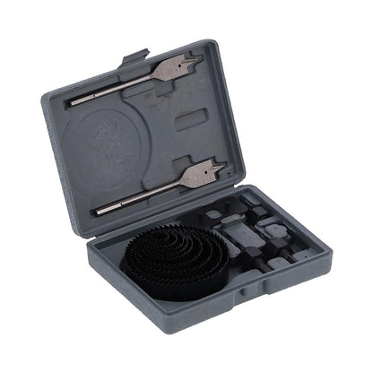 Drill Hole Cutter, Carbon Steel High Accuracy Incisive Hole Saw for Cutting PCV  (18 Pcs Set)