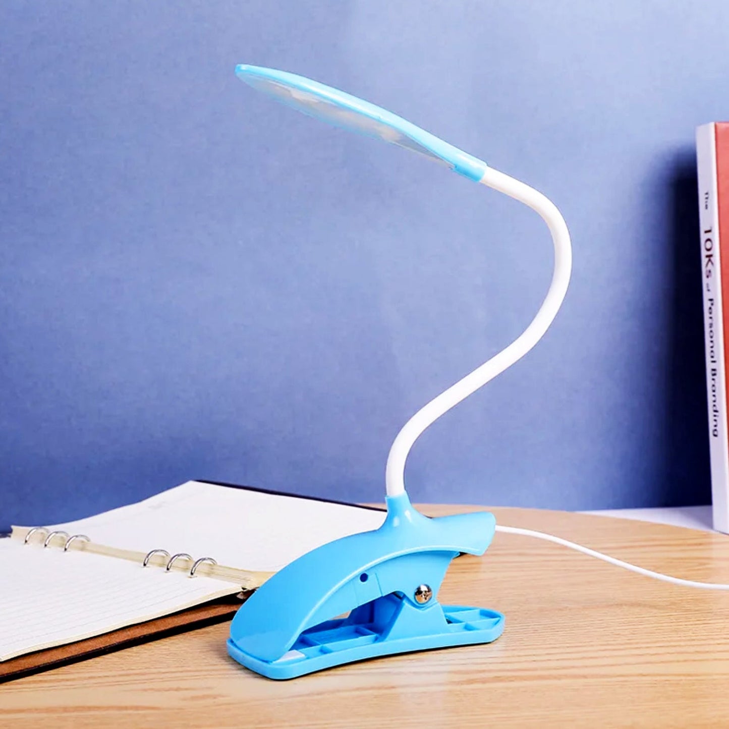 Desk Lamp Adjustable Gooseneck USB Rechargeable 3 modes