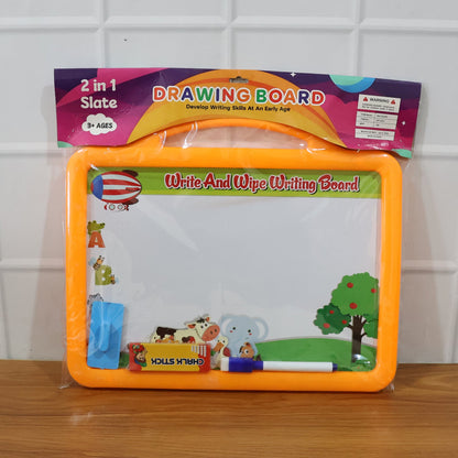 2-in-1 Kids Writing Board Set – Double-Sided Whiteboard & Blackboard