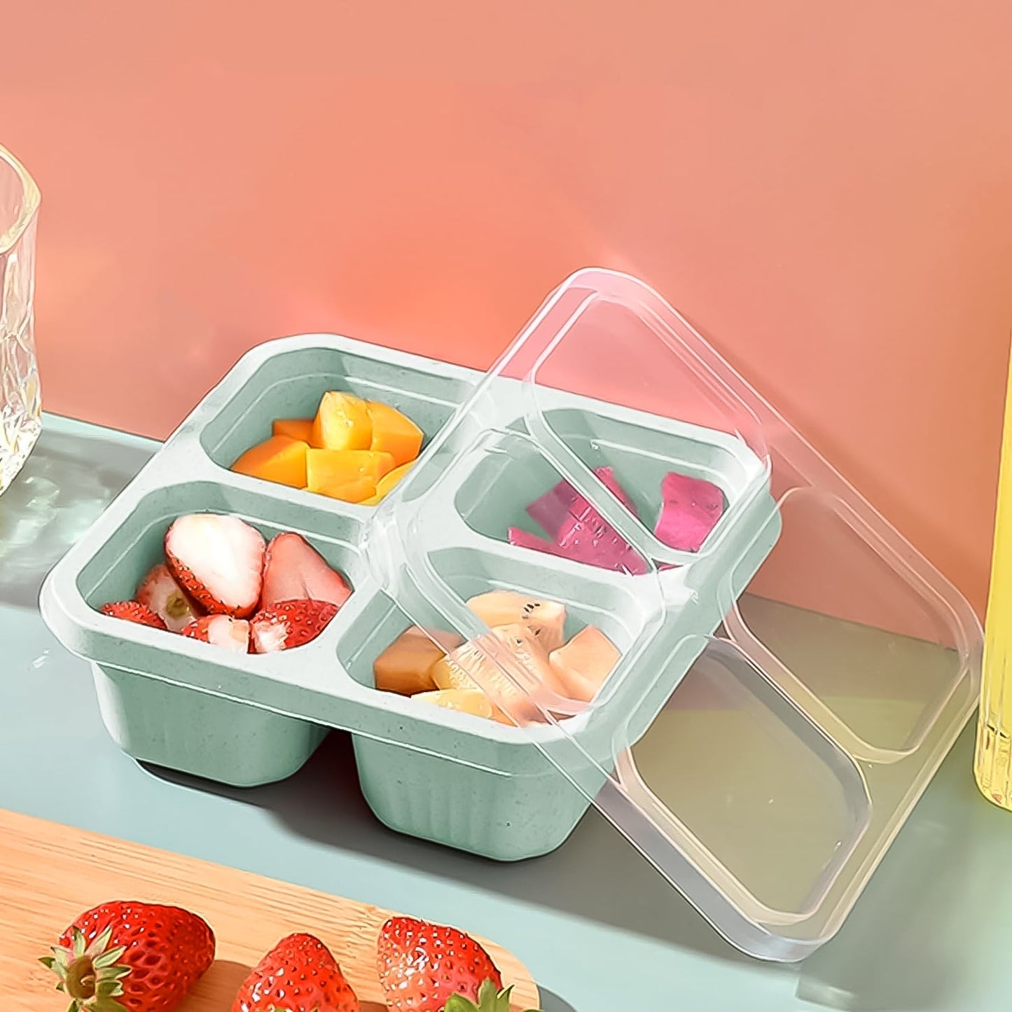 4 Compartment Food Storage Containers (1 Pc)