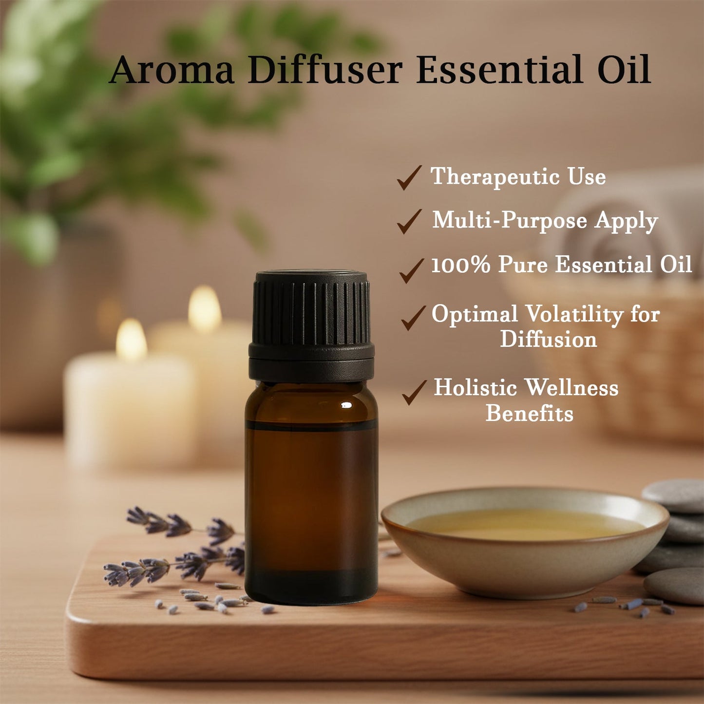 Premium Aroma Diffuser Essential Oil (10ML / 1 Pc)