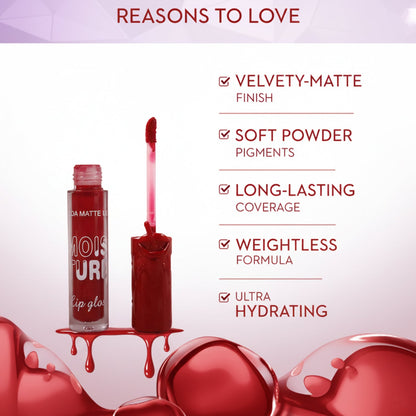 High-Pigment Matte Liquid Lip Gloss for Women (1 Pc)