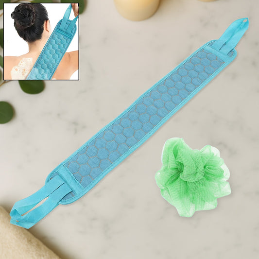 Bath Shower Scrubber Set – Dual-Sided Loofah Sponge & Bath Brush Deep Clean (2 Pcs)