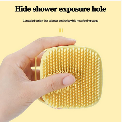 SILICONE MASSAGE BATH BODY BRUSH WITH SHAMPOO DISPENSER, SCRUBBER