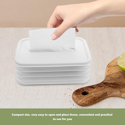 Simple Silicone Tissue Holder – Cube/Cylinder Tissue Box for Bathroom, Office