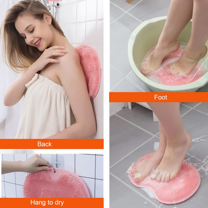 Silicone Bath Massage Cushion – Suction Cup Exfoliating Foot Scrubber & Mat