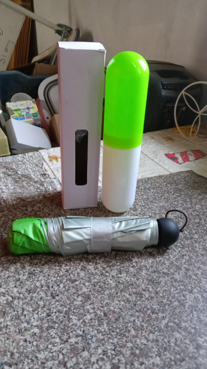 3 Fold Sun Protective Solid Foldable Outdoor Umbrella