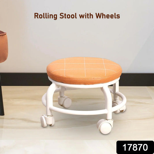 Roller Seat Stool Low Height Rolling Plastic Stool Multifunctional (1 Pc)