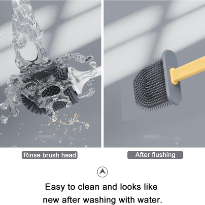Silicone Toilet Brush with Holder (Without Box)