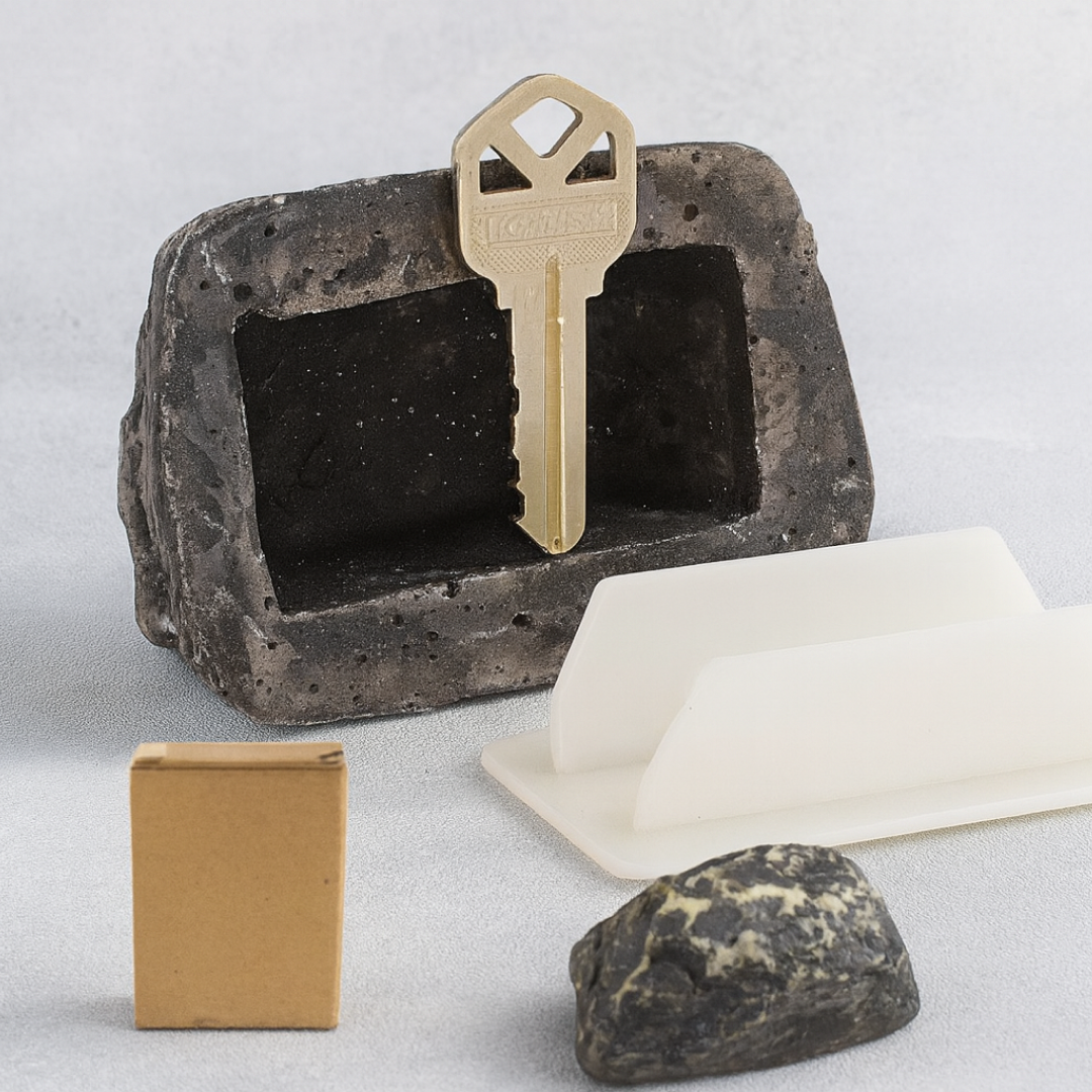 Realistic Fake Rock Key Hider – Weatherproof Outdoor Key Storage Emergencies (1 Pc)