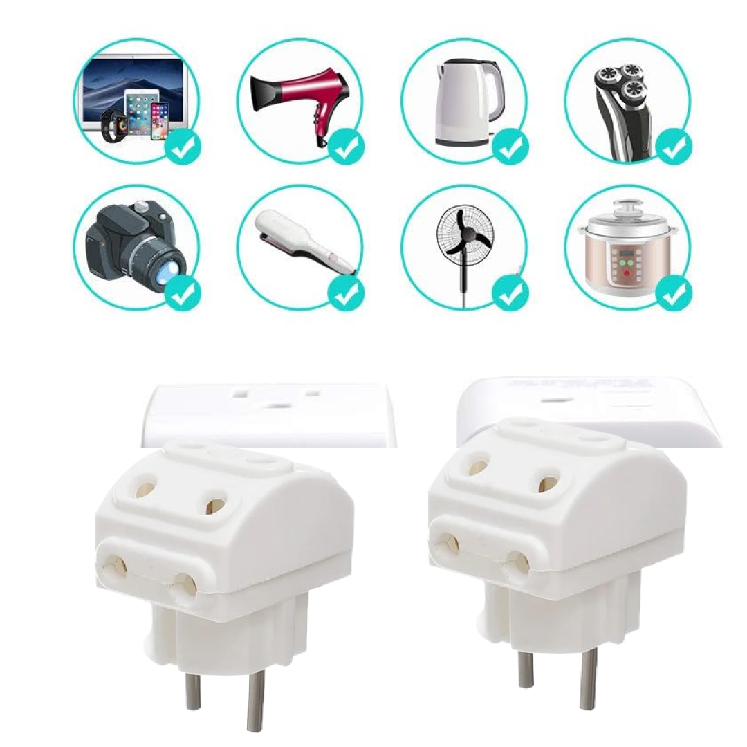 5-Way 2 Pin Multi-Plug Socket / Converter (1 Pc)