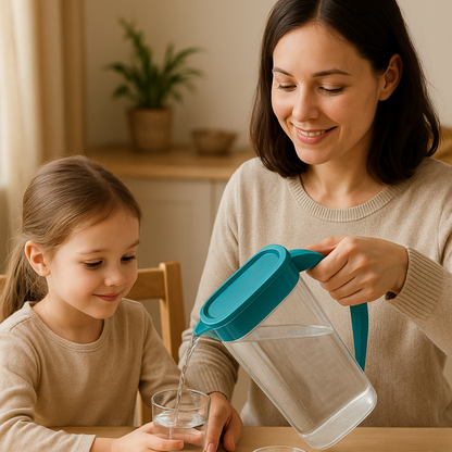 Supermom Plastic Marina Jug with 6 Glass Set