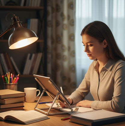 Metal Portable Laptop Stand – 6-Angle Adjustable Riser for Laptops, Phones & Tablets