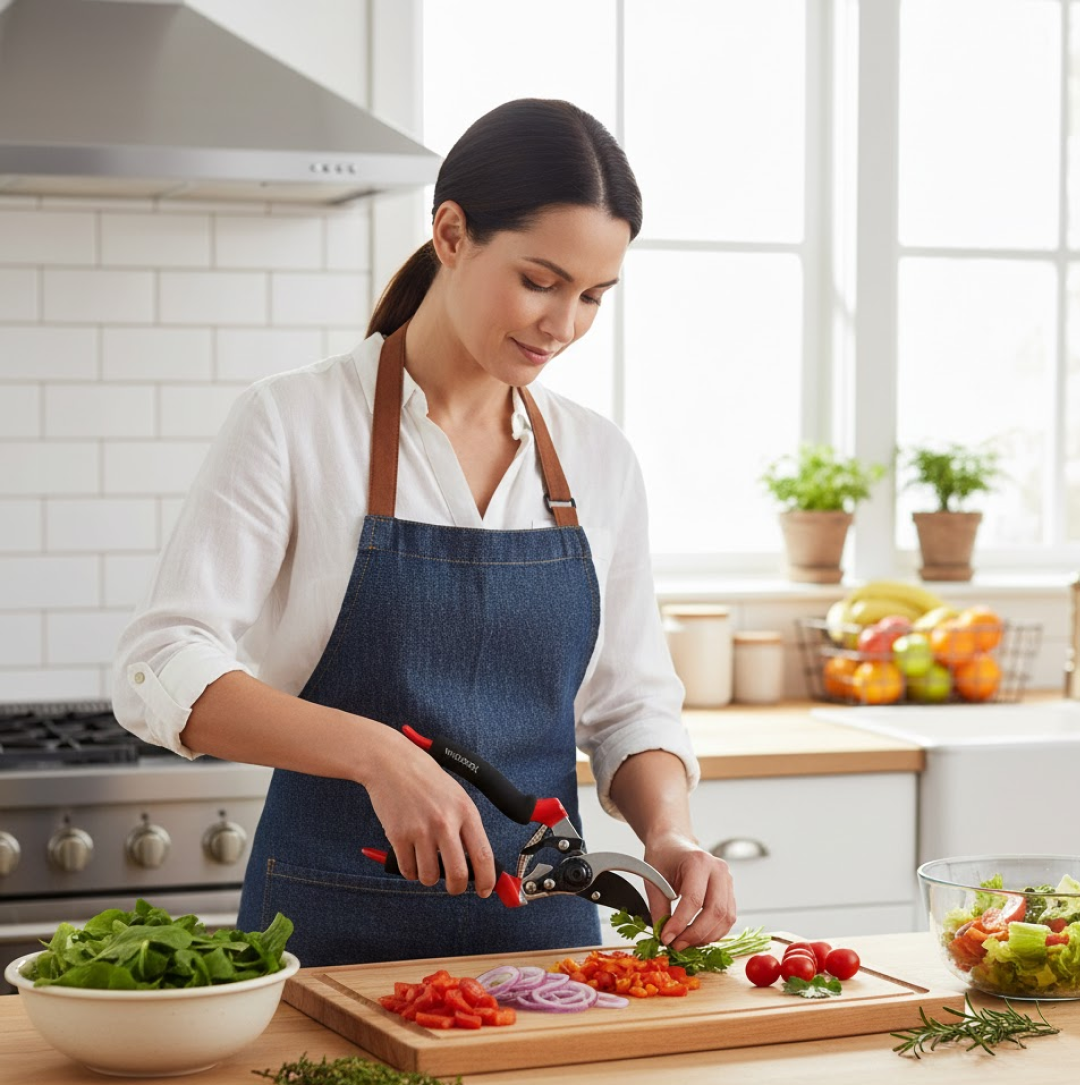 21Cm Red GARDEN SHEARS SHARP CUTTER PRUNERS SCISSOR, PRUNER.