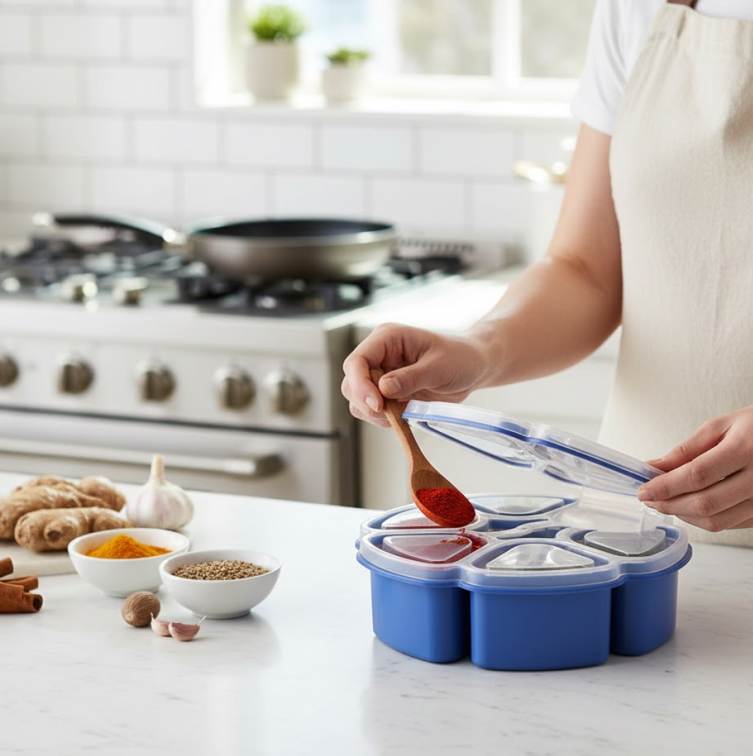 Versatile Kitchen Masala Box with Unique Design