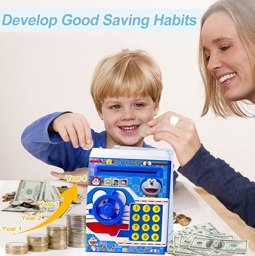 Electronic Piggy Bank ATM with Password for Kids Savings